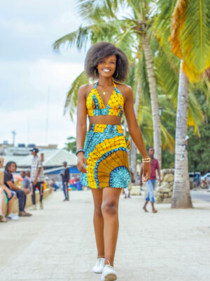 Orange Duara skirt Fadhili Original