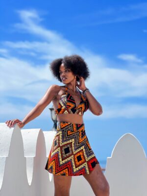 Indian Mozaic skirt and top Fadhili Original