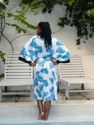 Beach Kimono Blue flower Fadhili Original