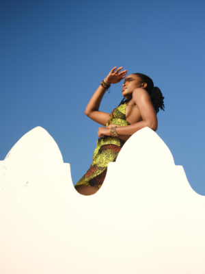 Cappuccino skirt and top Fadhili Original