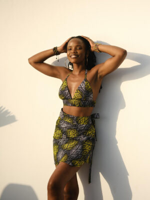 Blue Snake skirt and top Fadhili Original