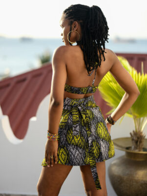 Blue Snake skirt and top Fadhili Original